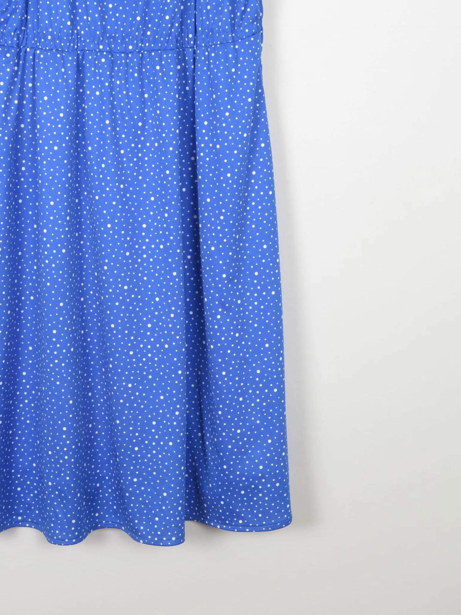 Vintage Blue Polka Dot Dress L/XL