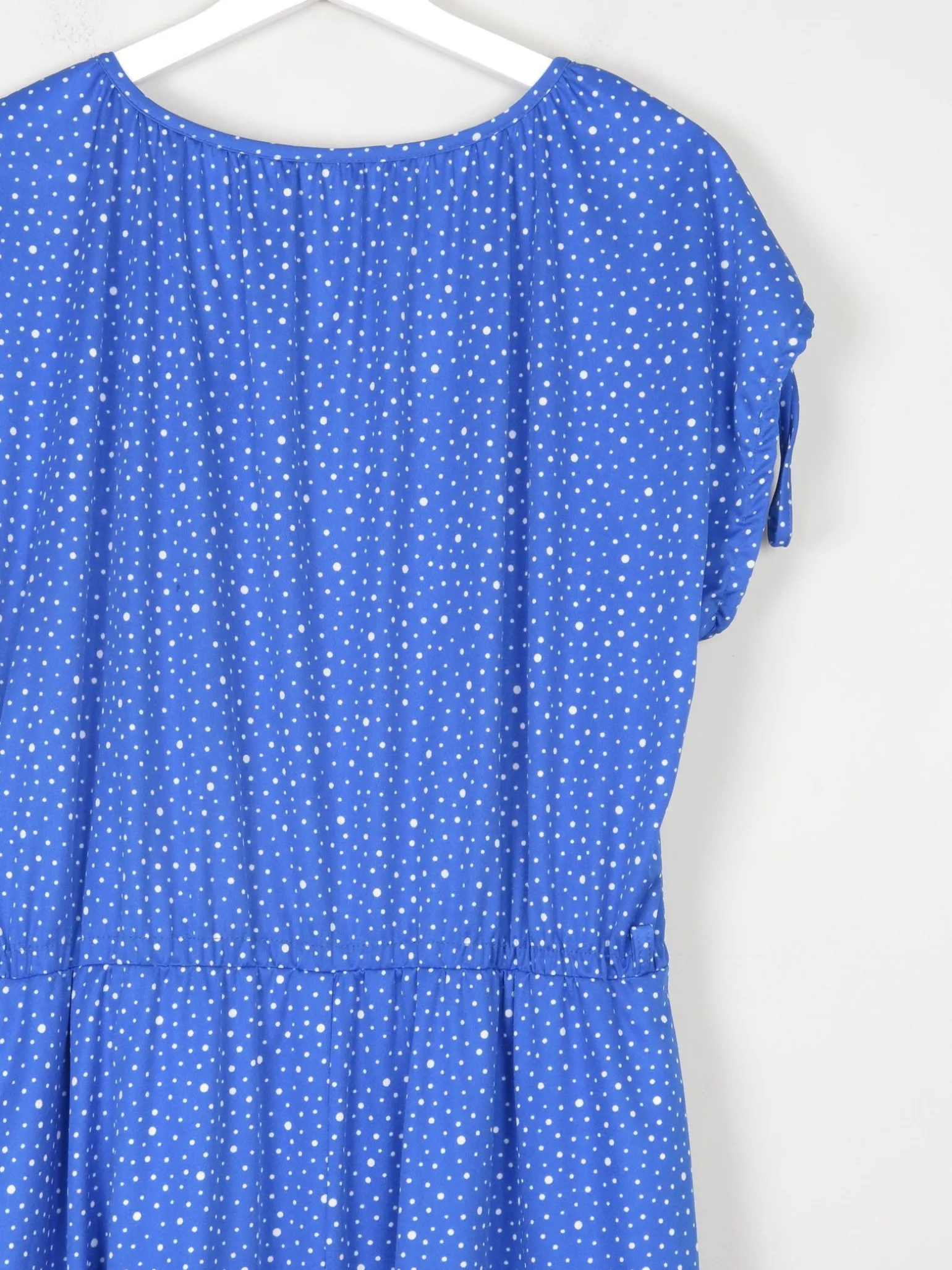 Vintage Blue Polka Dot Dress L/XL