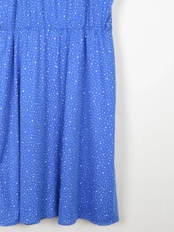 Vintage Blue Polka Dot Dress L/XL
