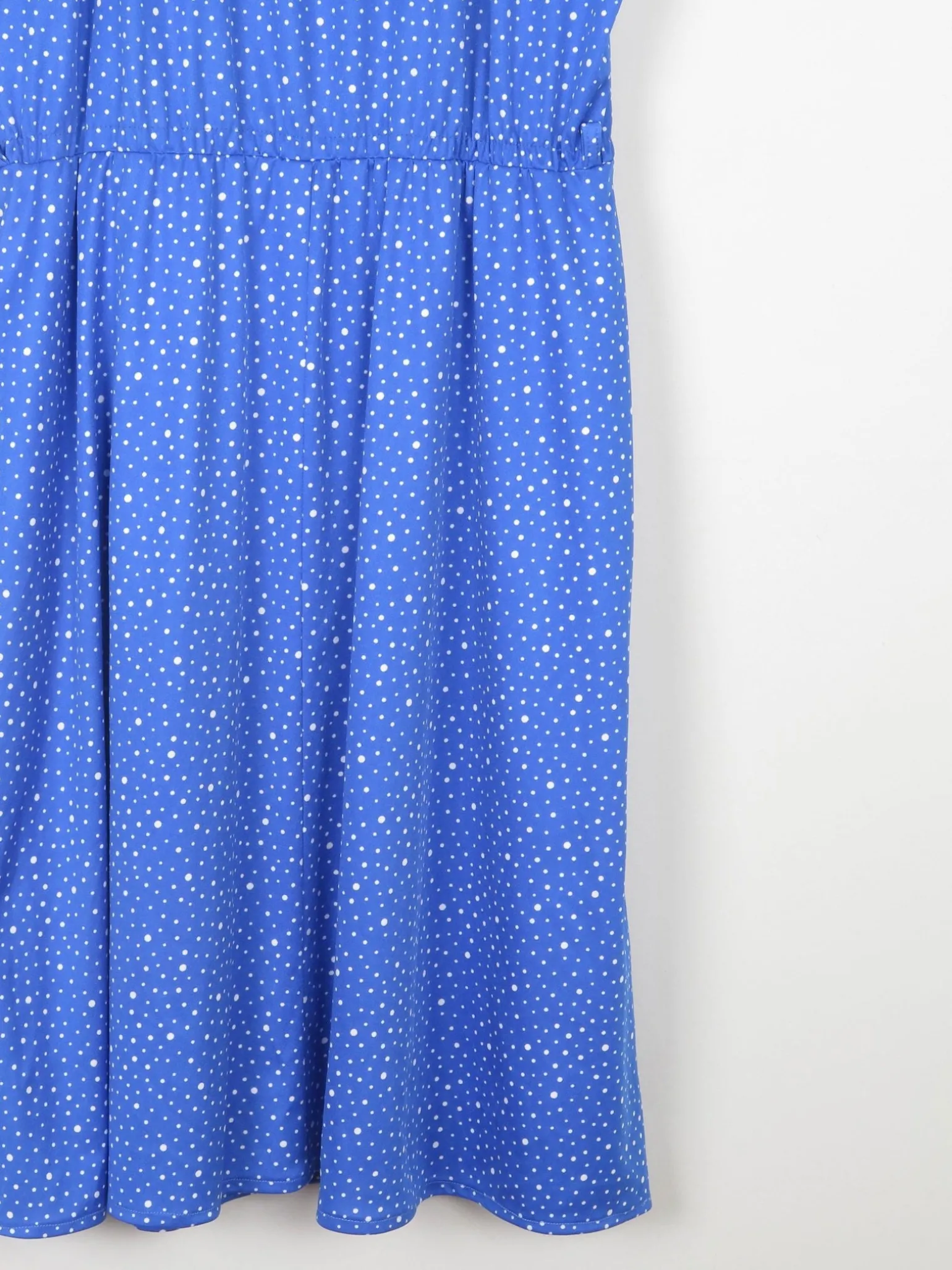 Vintage Blue Polka Dot Dress L/XL