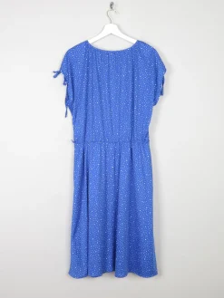Vintage Blue Polka Dot Dress L/XL