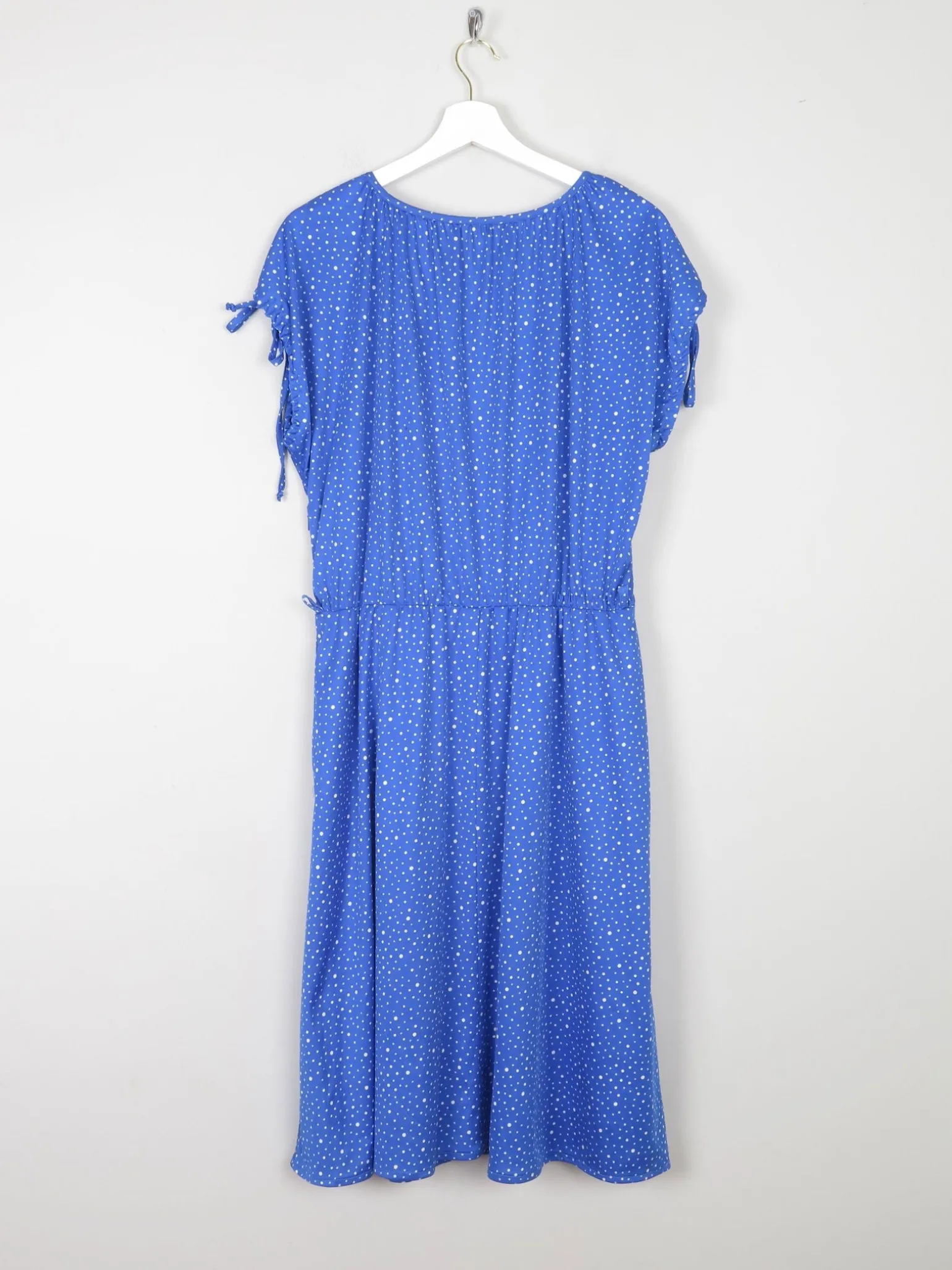 Vintage Blue Polka Dot Dress L/XL