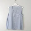 Vintage Blue Silk Top L