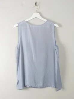 Vintage Blue Silk Top L