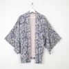 Vintage Blue/Green & Grey Printed Kimono S/M