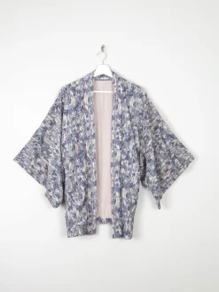Vintage Blue/Green & Grey Printed Kimono S/M