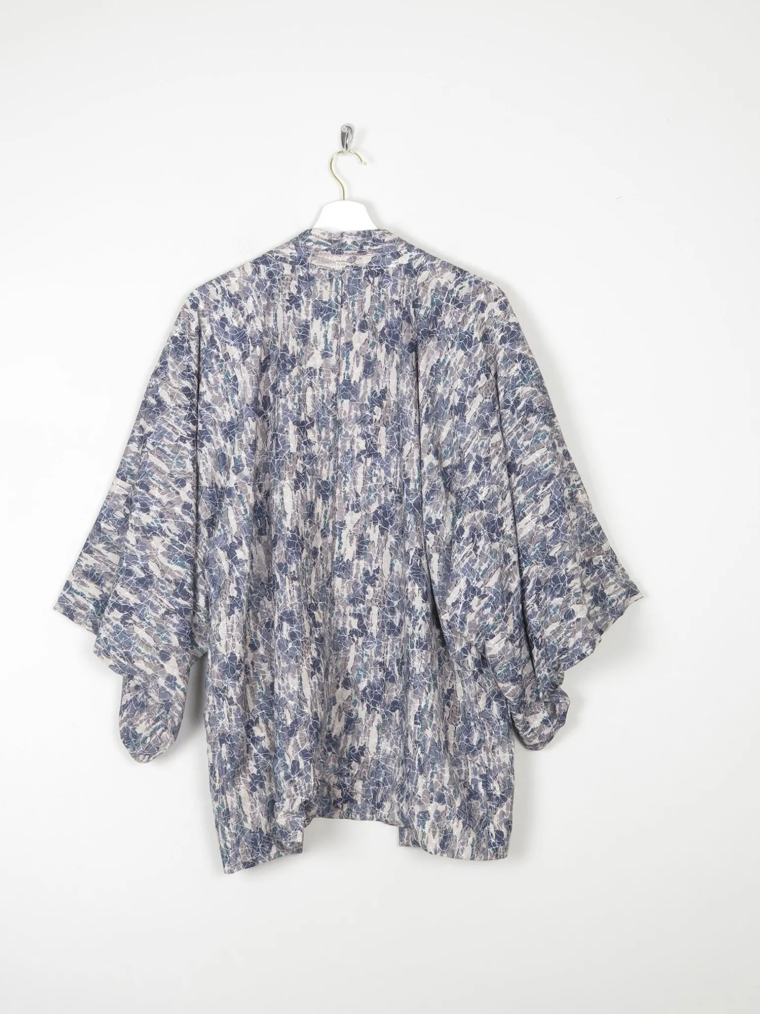 Vintage Blue/Green & Grey Printed Kimono S/M