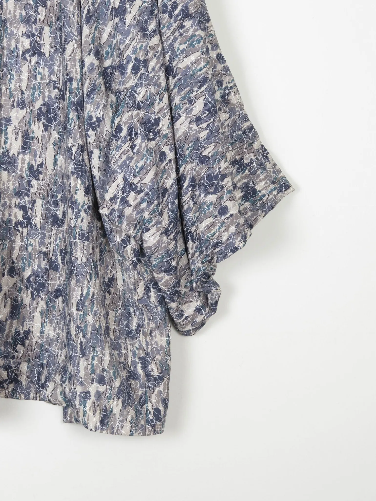 Vintage Blue/Green & Grey Printed Kimono S/M