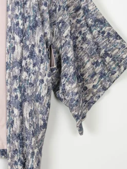 Vintage Blue/Green & Grey Printed Kimono S/M