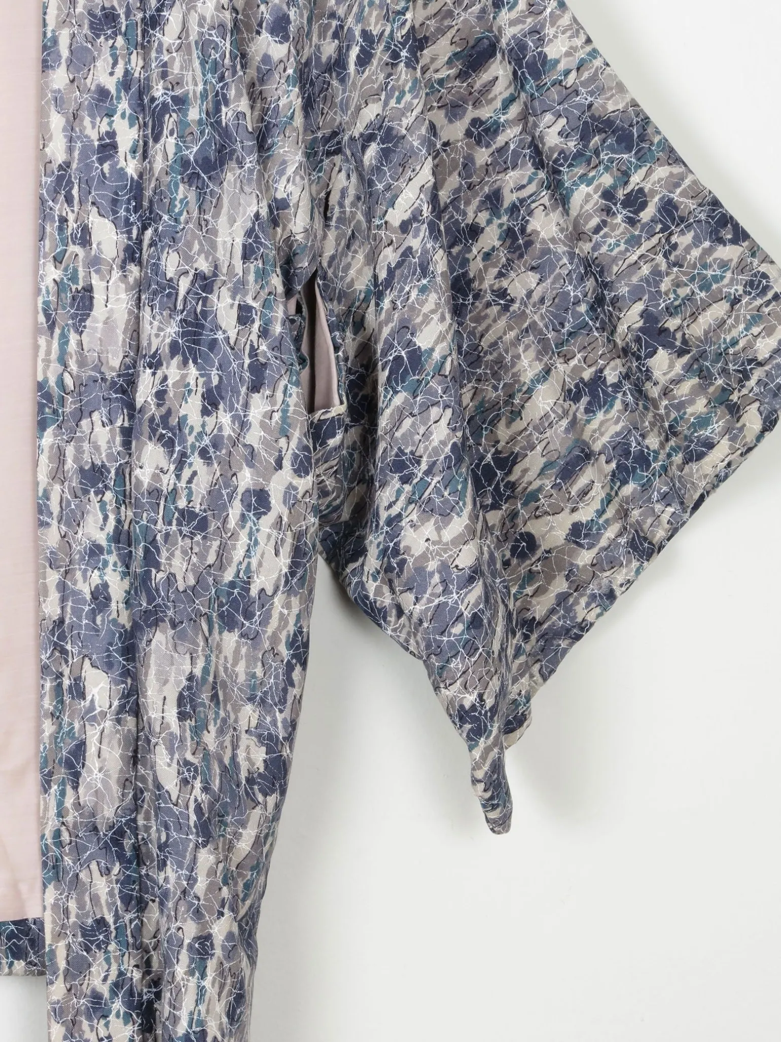 Vintage Blue/Green & Grey Printed Kimono S/M
