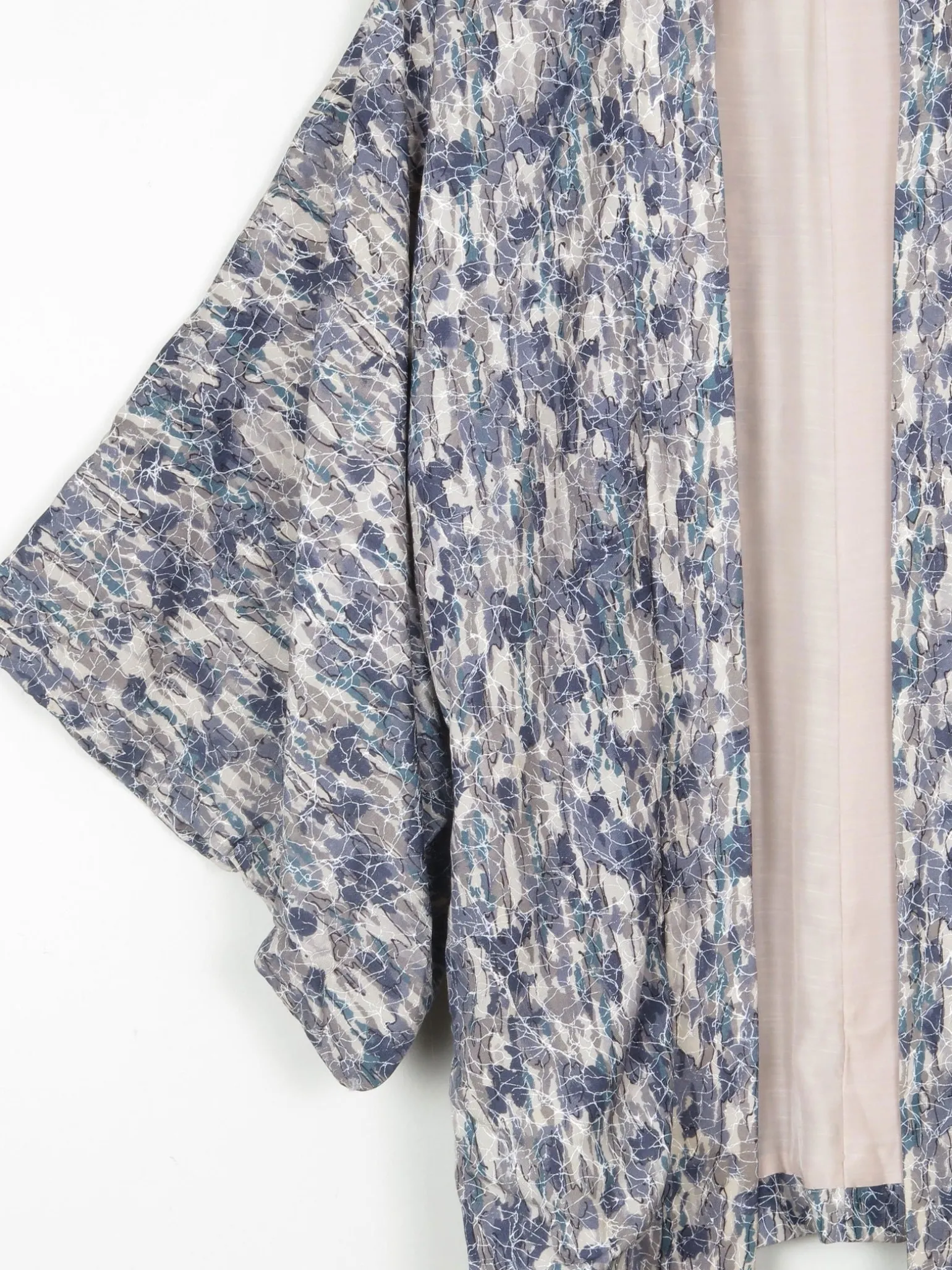 Vintage Blue/Green & Grey Printed Kimono S/M