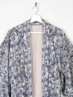 Vintage Blue/Green & Grey Printed Kimono S/M