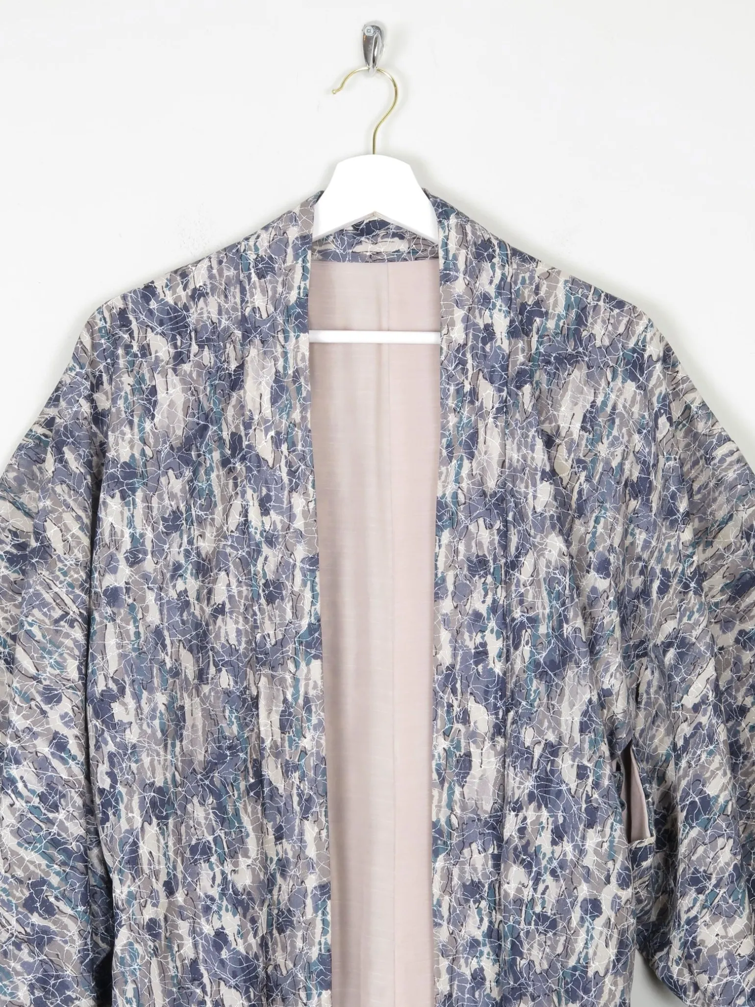 Vintage Blue/Green & Grey Printed Kimono S/M