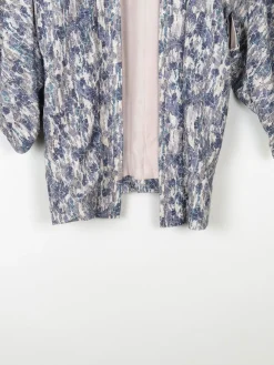 Vintage Blue/Green & Grey Printed Kimono S/M