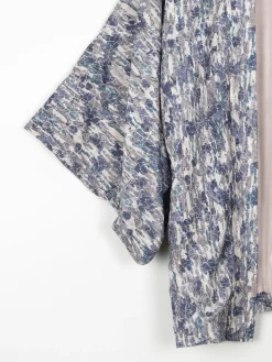Vintage Blue/Green & Grey Printed Kimono S/M