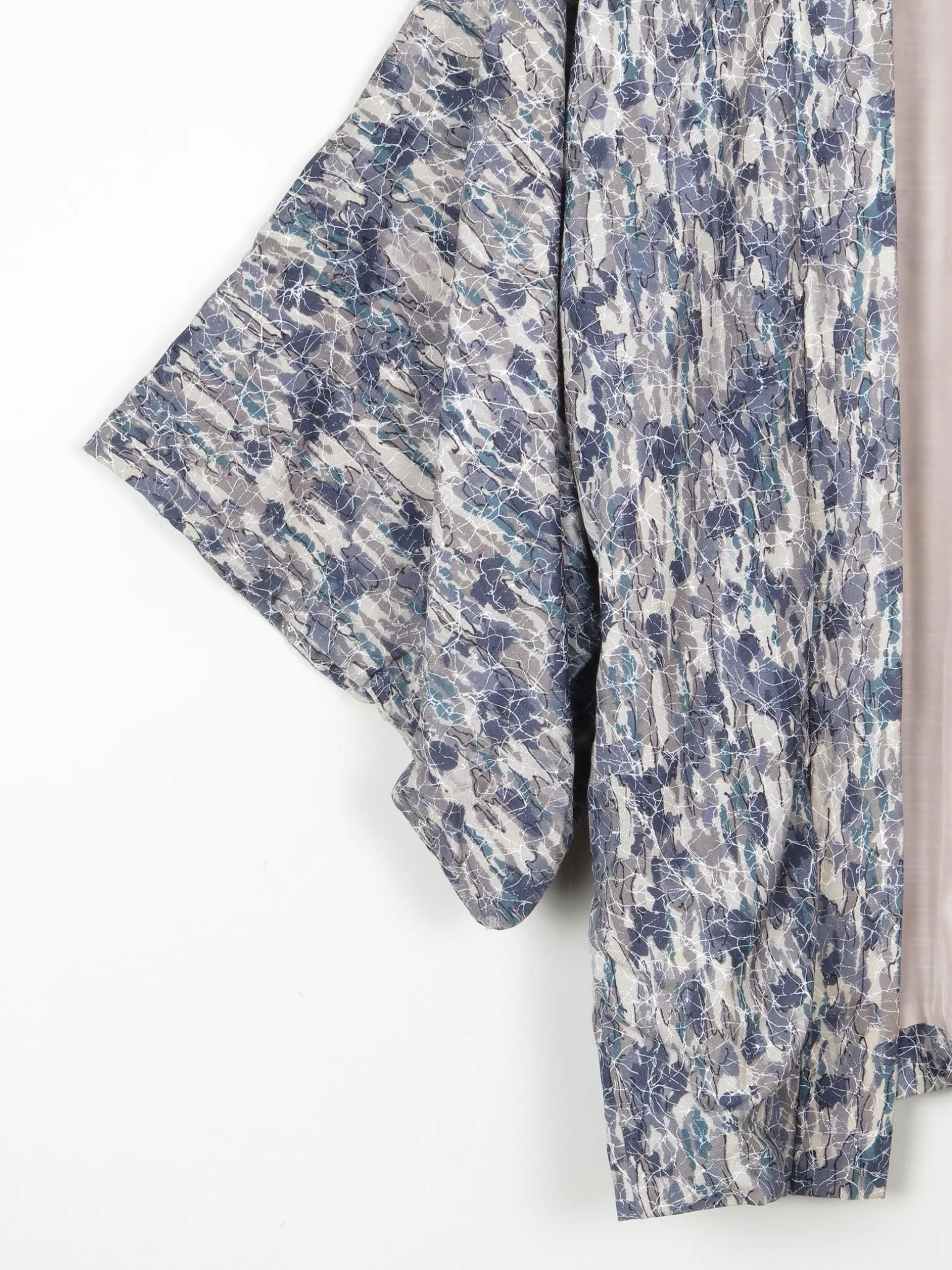Vintage Blue/Green & Grey Printed Kimono S/M
