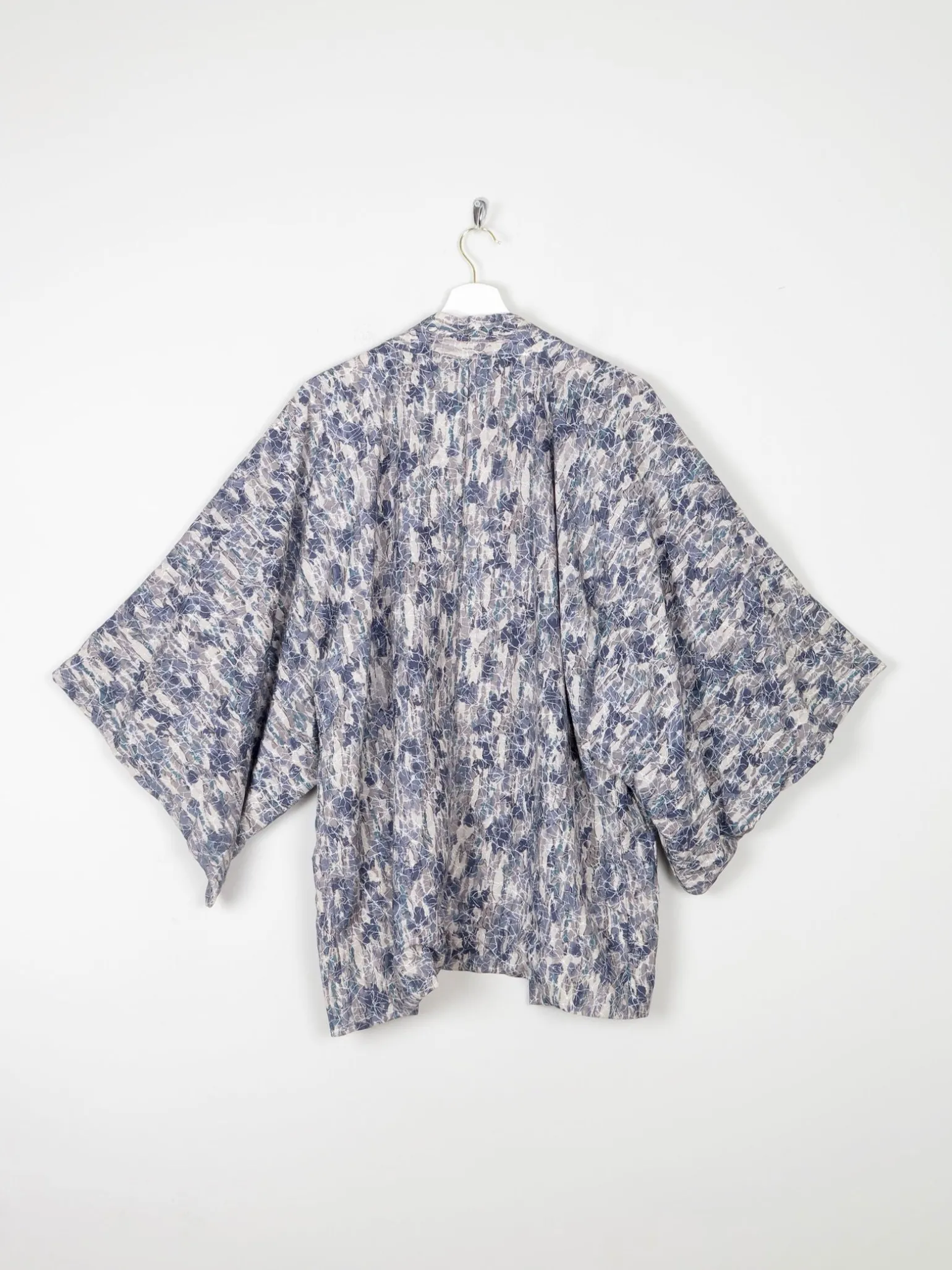 Vintage Blue/Green & Grey Printed Kimono S/M