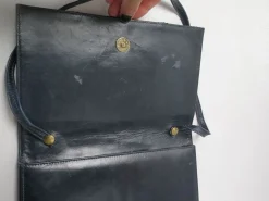 Vintage Blue/Navy Snakeskin Bag