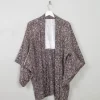 Vintage Brocade Harori Kimono Pink & Grey M