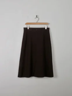 Vintage Brown A- Line Skirt 31 W S/M