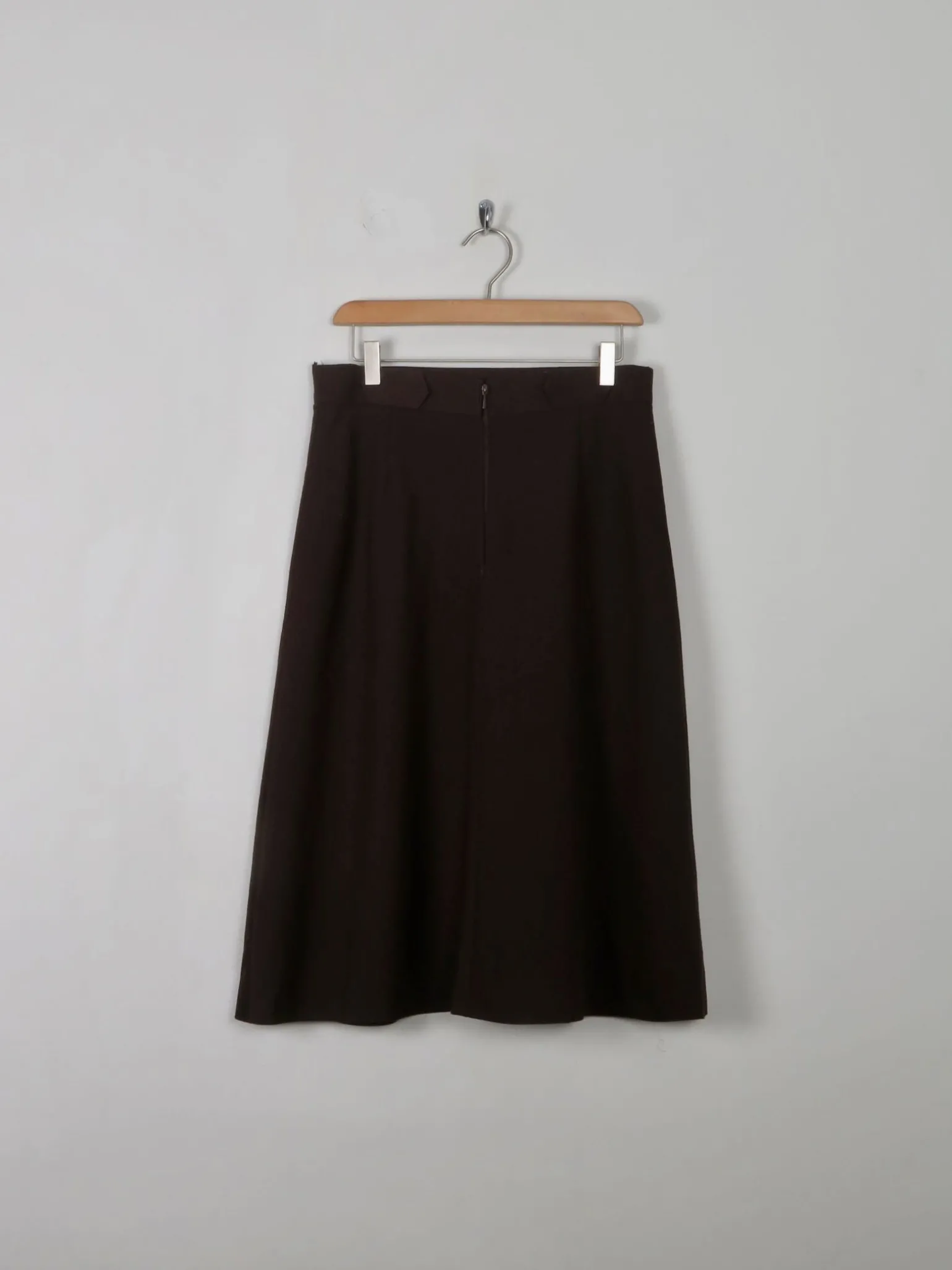 Vintage Brown A- Line Skirt 31 W S/M