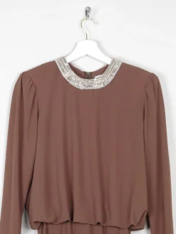 Vintage Brown Designer Dress Nieman Marcus S