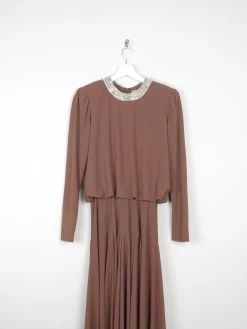 Vintage Brown Designer Dress Nieman Marcus S