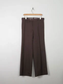 Vintage Brown Flared Trousers 27”W