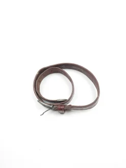 Vintage Brown Leather Belt Espirt Mock Crock S
