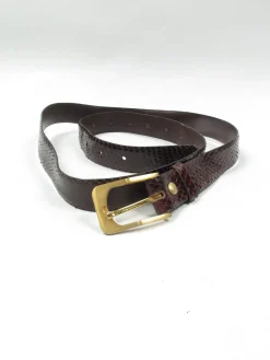 Vintage Brown Snake Skin Belt M/L