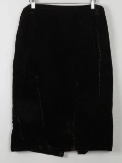Vintage Brown Velvet Skirt L/XL