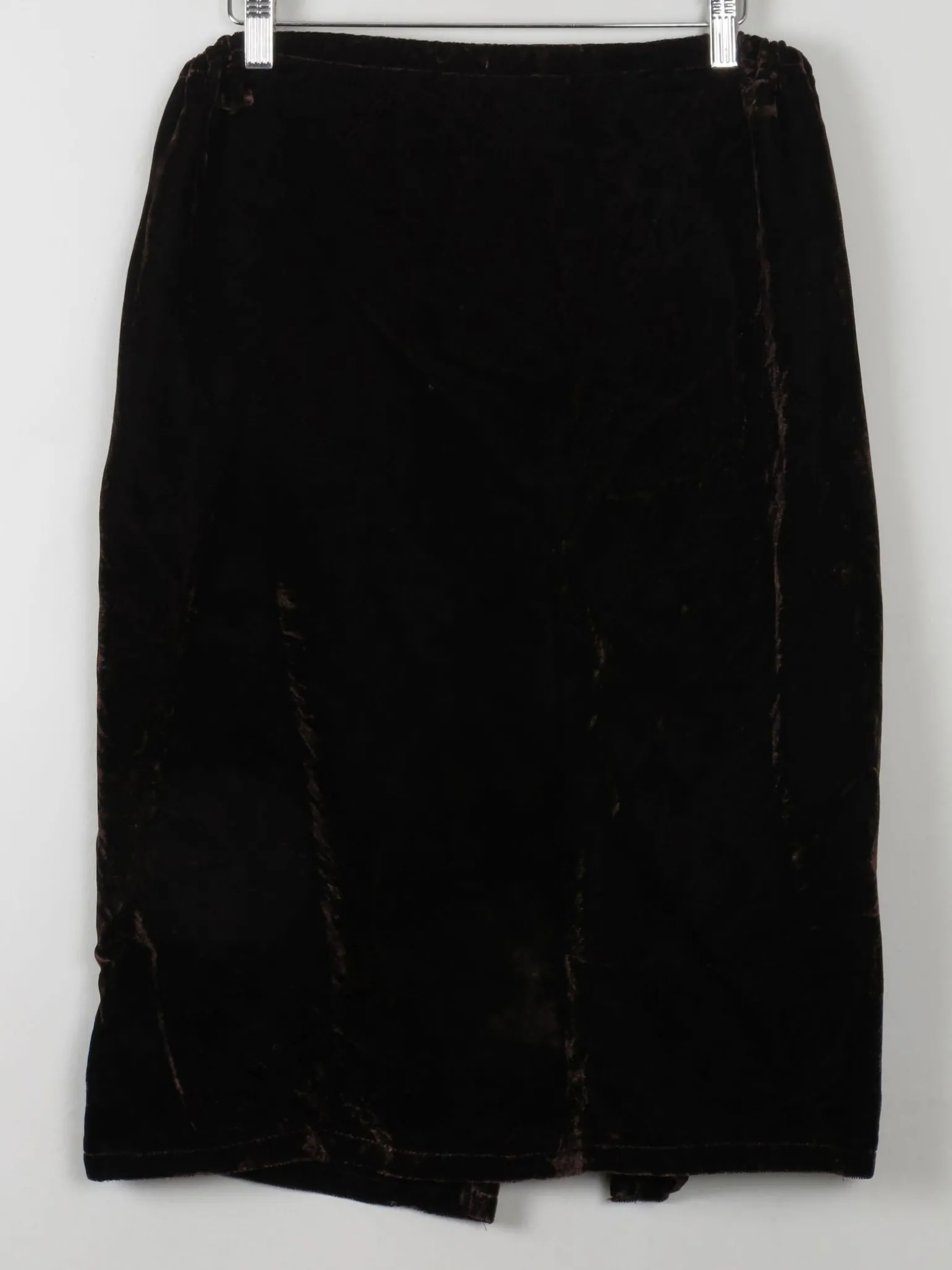 Vintage Brown Velvet Skirt L/XL