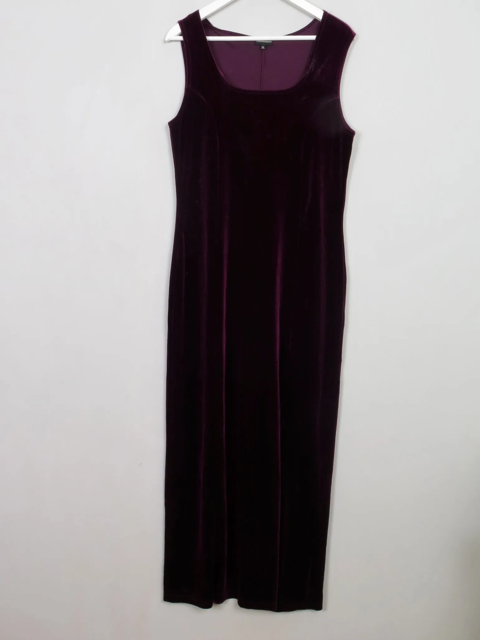 Vintage Burgundy Velvet Fitted Dress L/XL