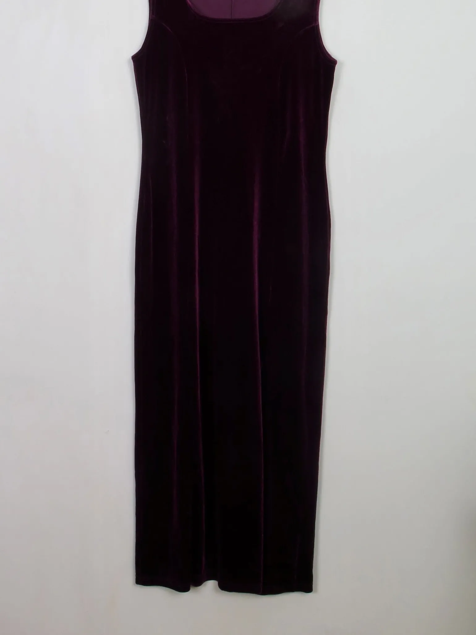 Vintage Burgundy Velvet Fitted Dress L/XL