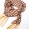 Vintage Buttermilk & Brown Printed Mens Scarf