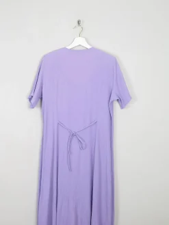 Vintage Button Down Lilac Dress Midi L