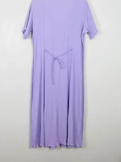 Vintage Button Down Lilac Dress Midi L