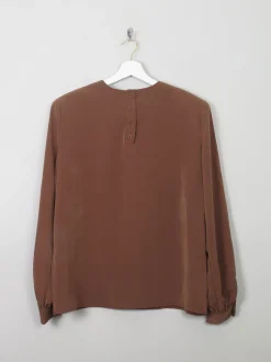 Vintage Caramel Brown Blouse M