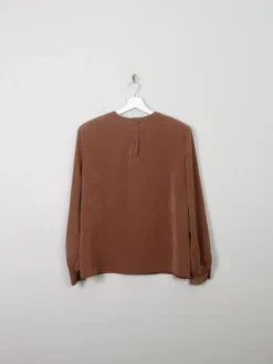 Vintage Caramel Brown Blouse M