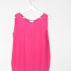 Vintage Cerise Pink Silk Camisole Blouse S/M