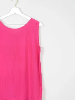 Vintage Cerise Pink Silk Camisole Blouse S/M
