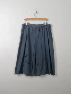 Vintage Charcoal Black Skirt L/XL
