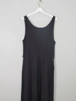Vintage Charcoal Jersey Maxi Dress M