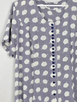 Vintage Check & Floral Button Down Dress XL/XXL
