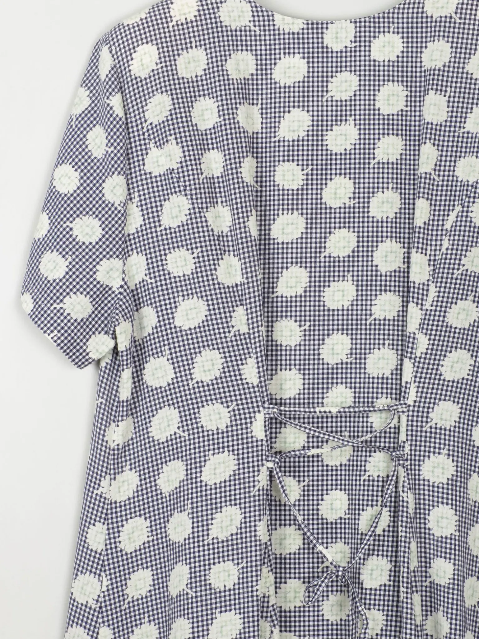 Vintage Check & Floral Button Down Dress XL/XXL