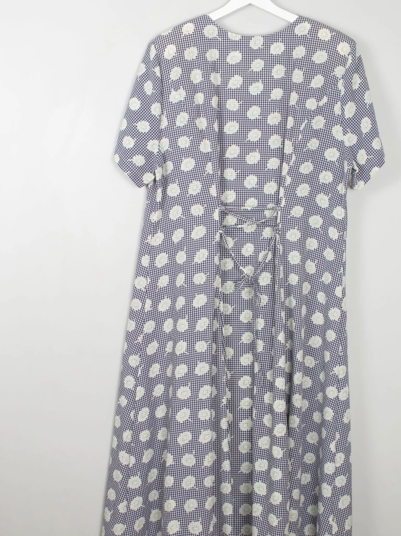 Vintage Check & Floral Button Down Dress XL/XXL