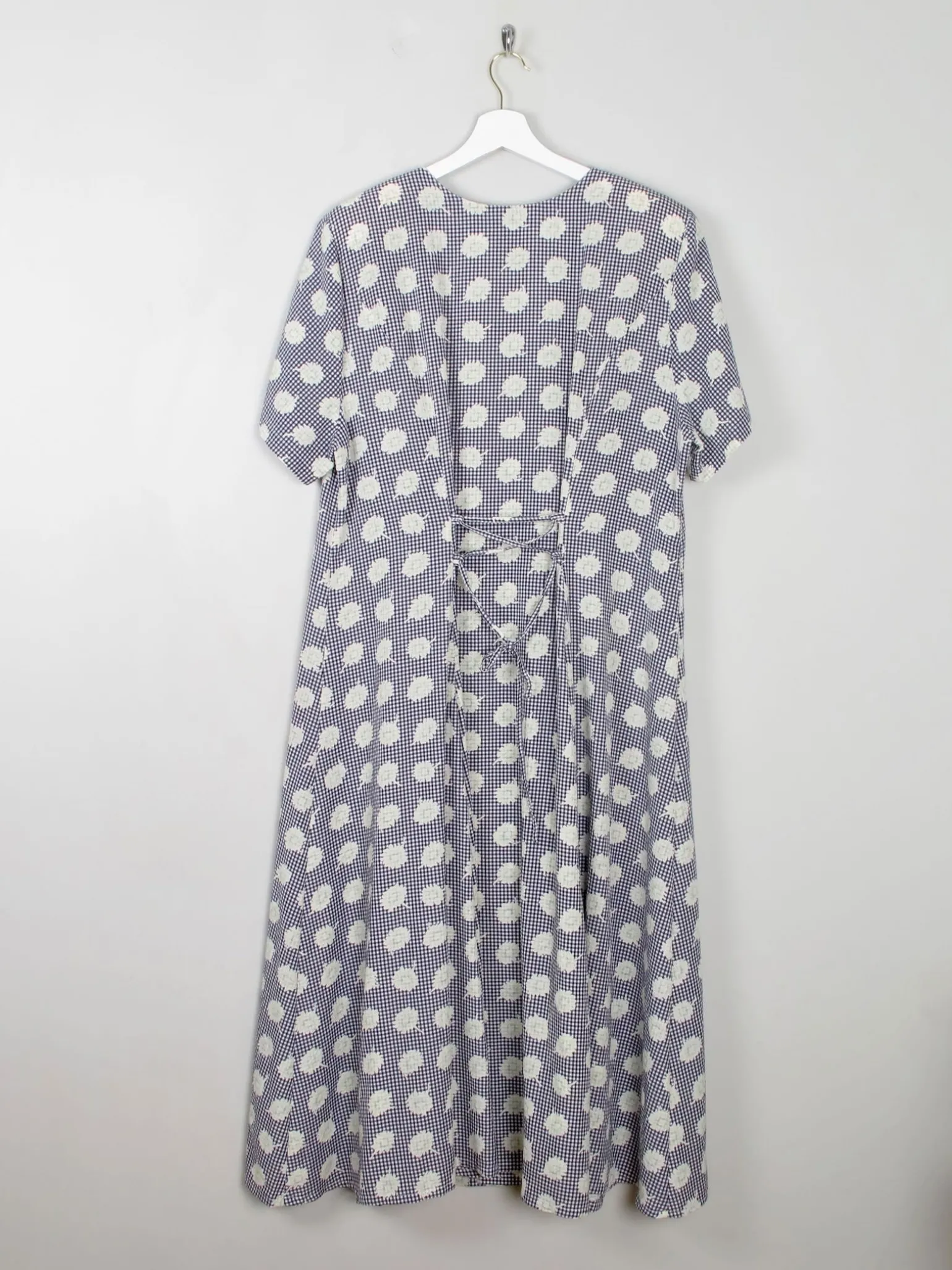 Vintage Check & Floral Button Down Dress XL/XXL