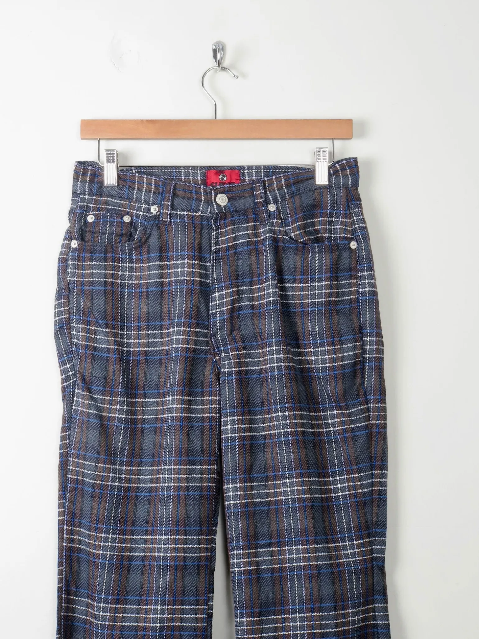 Vintage Check Susst 90s Trousers 29W