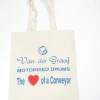 Vintage Cloth Tote Bag Cream With Logo Unused