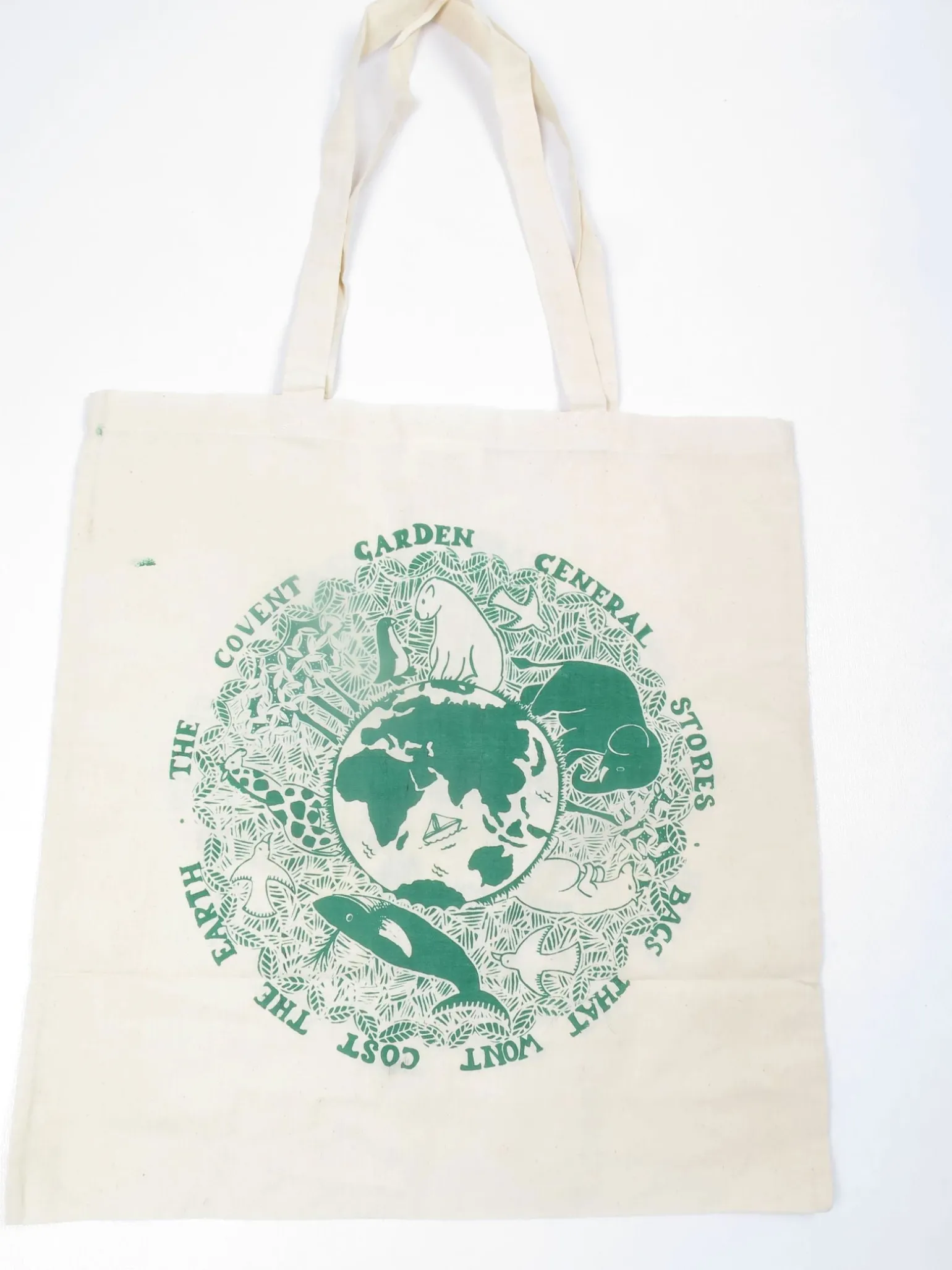 Vintage Cloth Tote Bag Cream With Logo